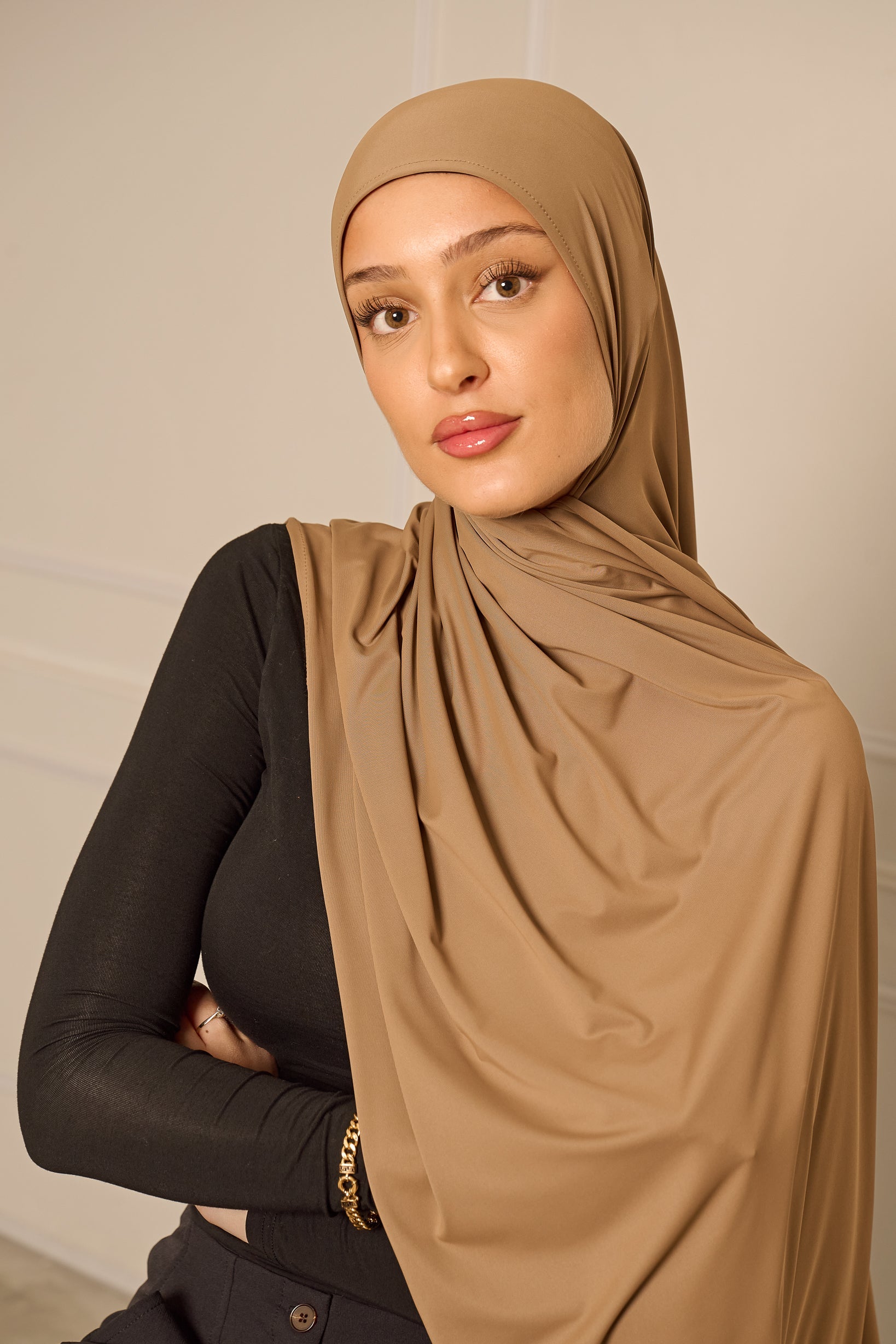 Liquid Jersey Hijab - Shades of Brown