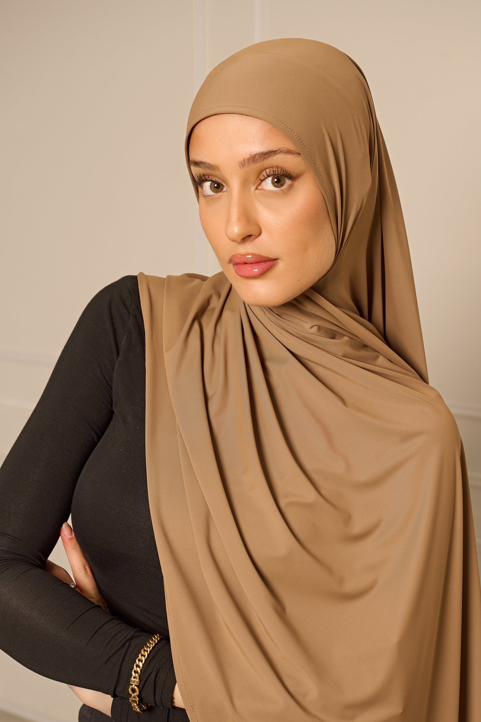 Liquid Jersey Hijab - Shades of Brown