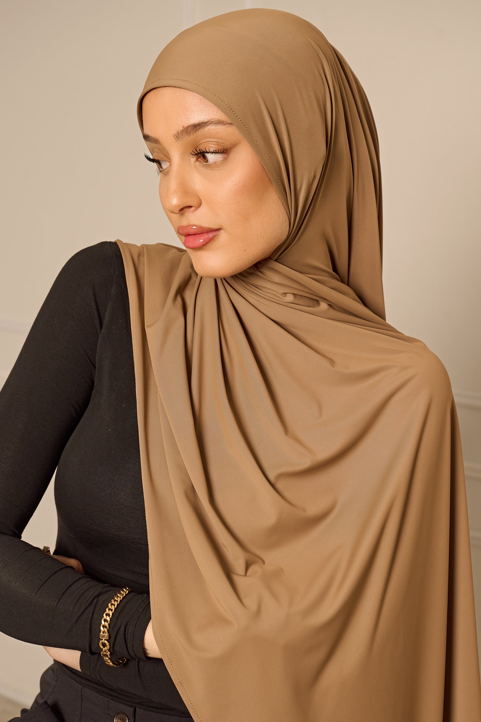 Liquid Jersey Hijab - Shades of Brown