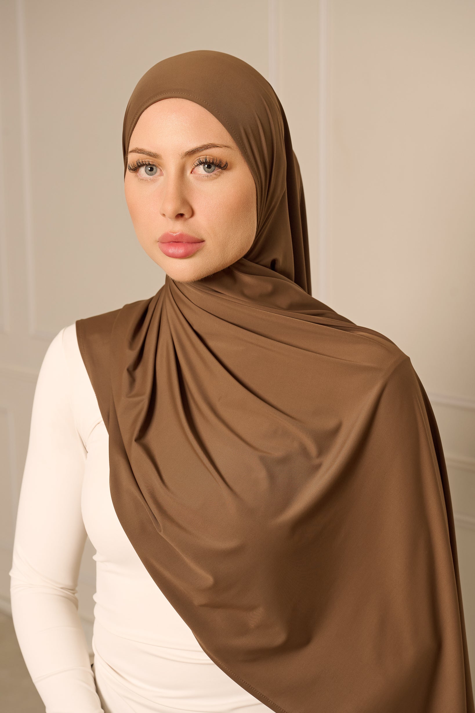 Liquid Jersey Hijab - Shades of Brown