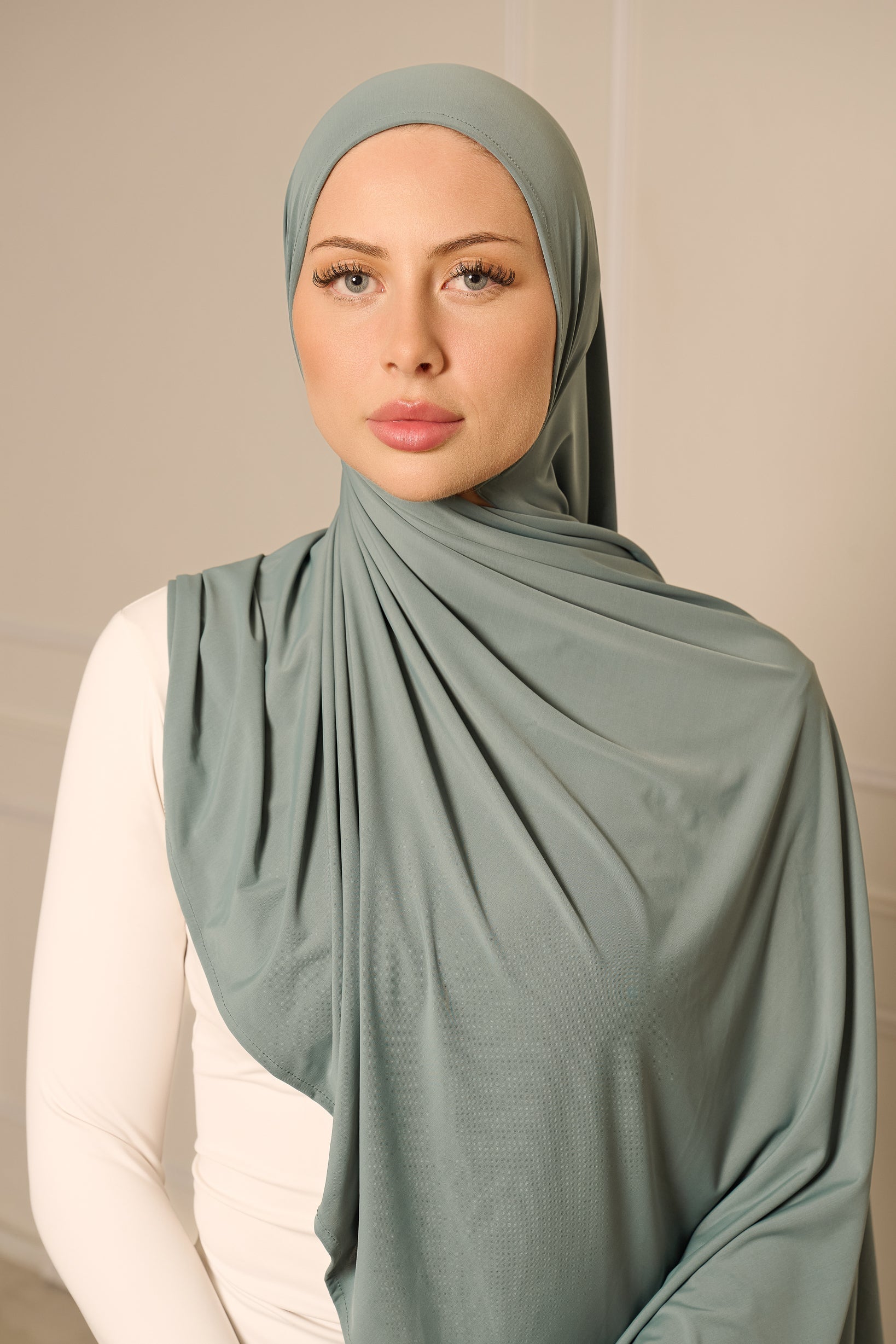 Liquid Jersey Hijab - Shades of Green