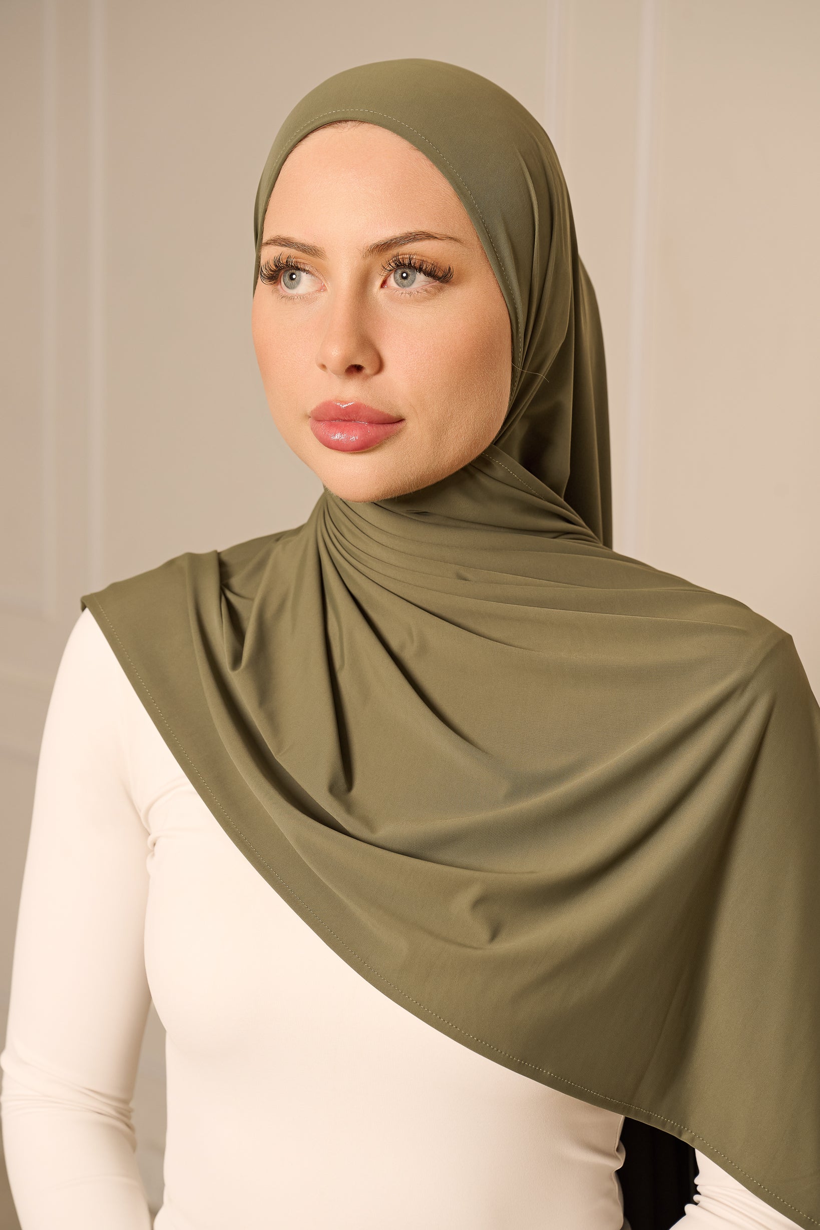 Liquid Jersey Hijab - Shades of Green