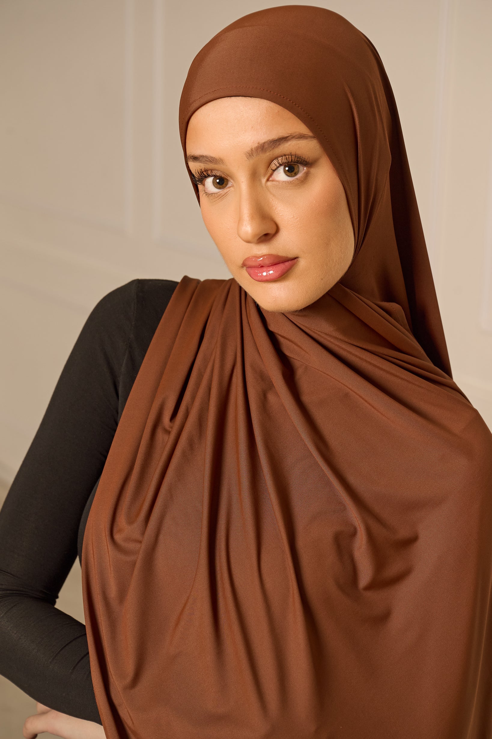 Liquid Jersey Hijab - Shades of Brown