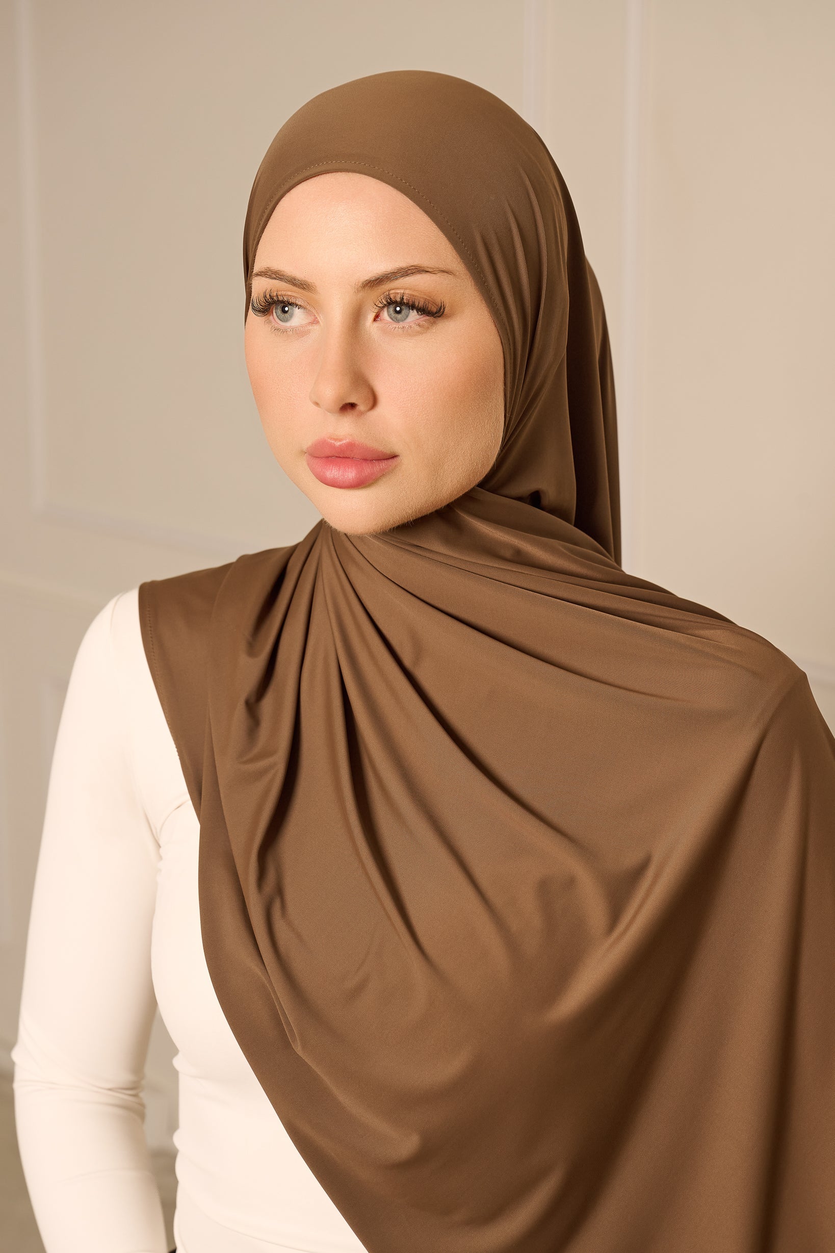 Liquid Jersey Hijab - Shades of Brown