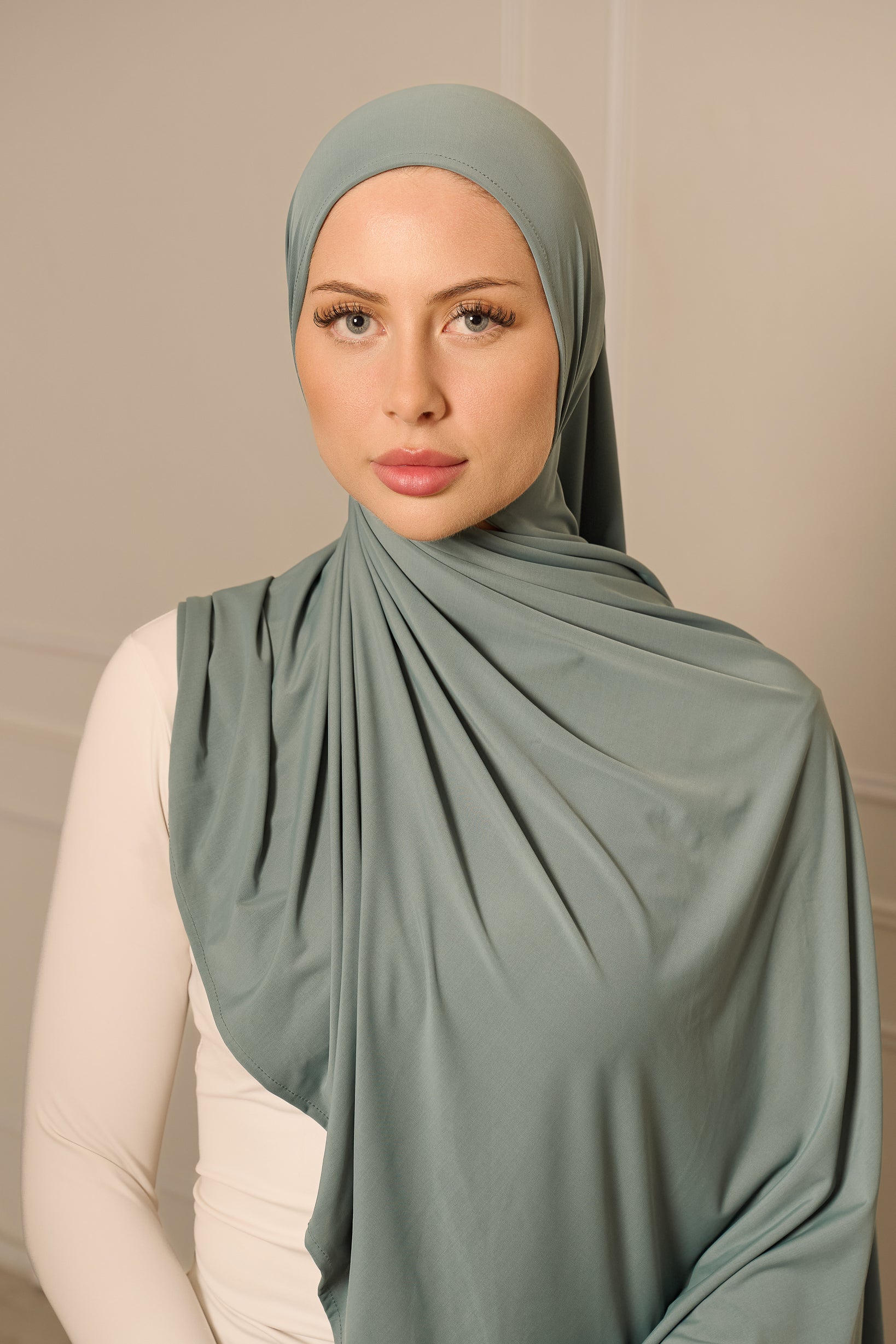 Liquid Jersey Hijab - Shades of Green