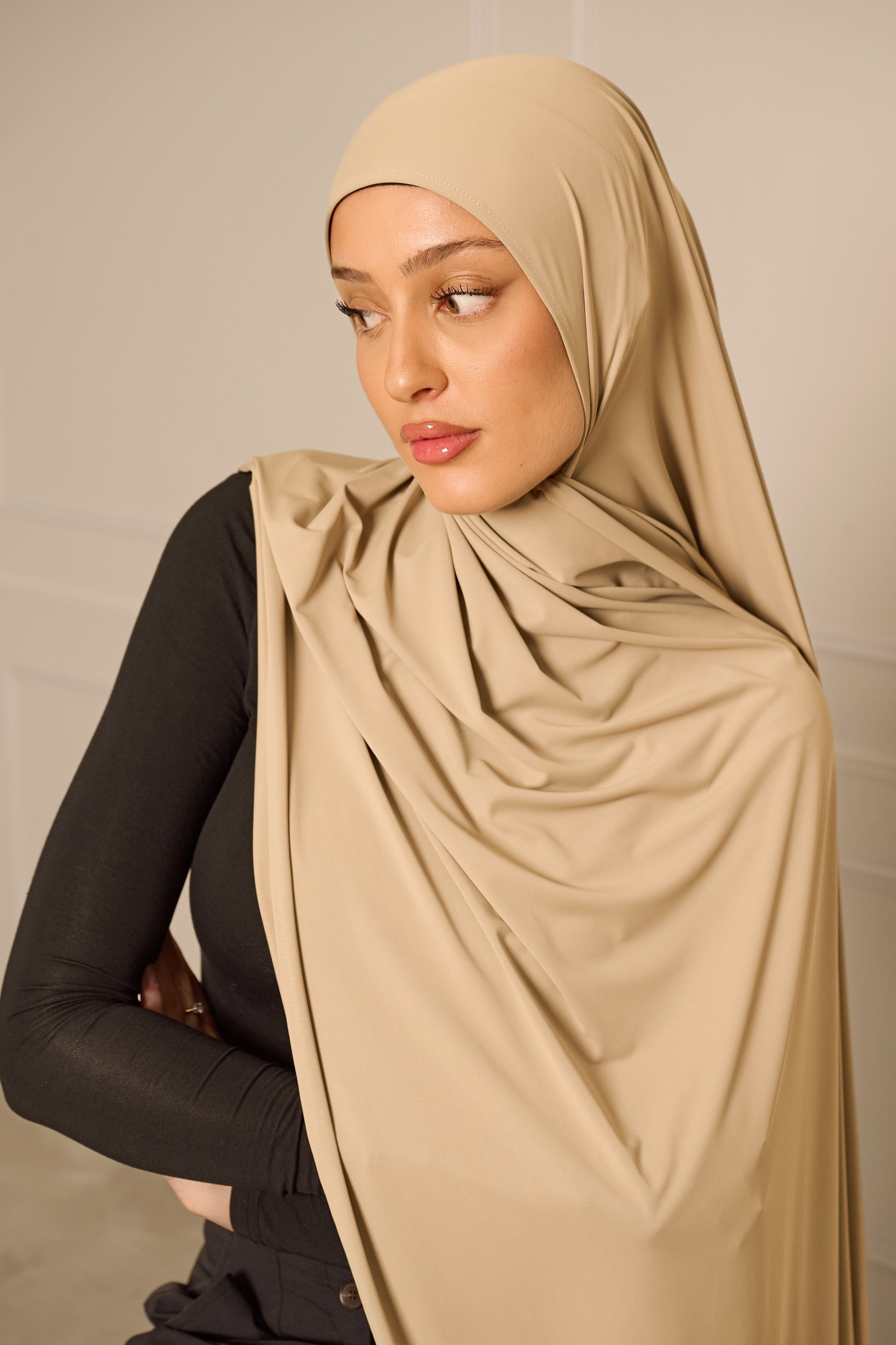 Liquid Jersey Hijab - Shades of Brown
